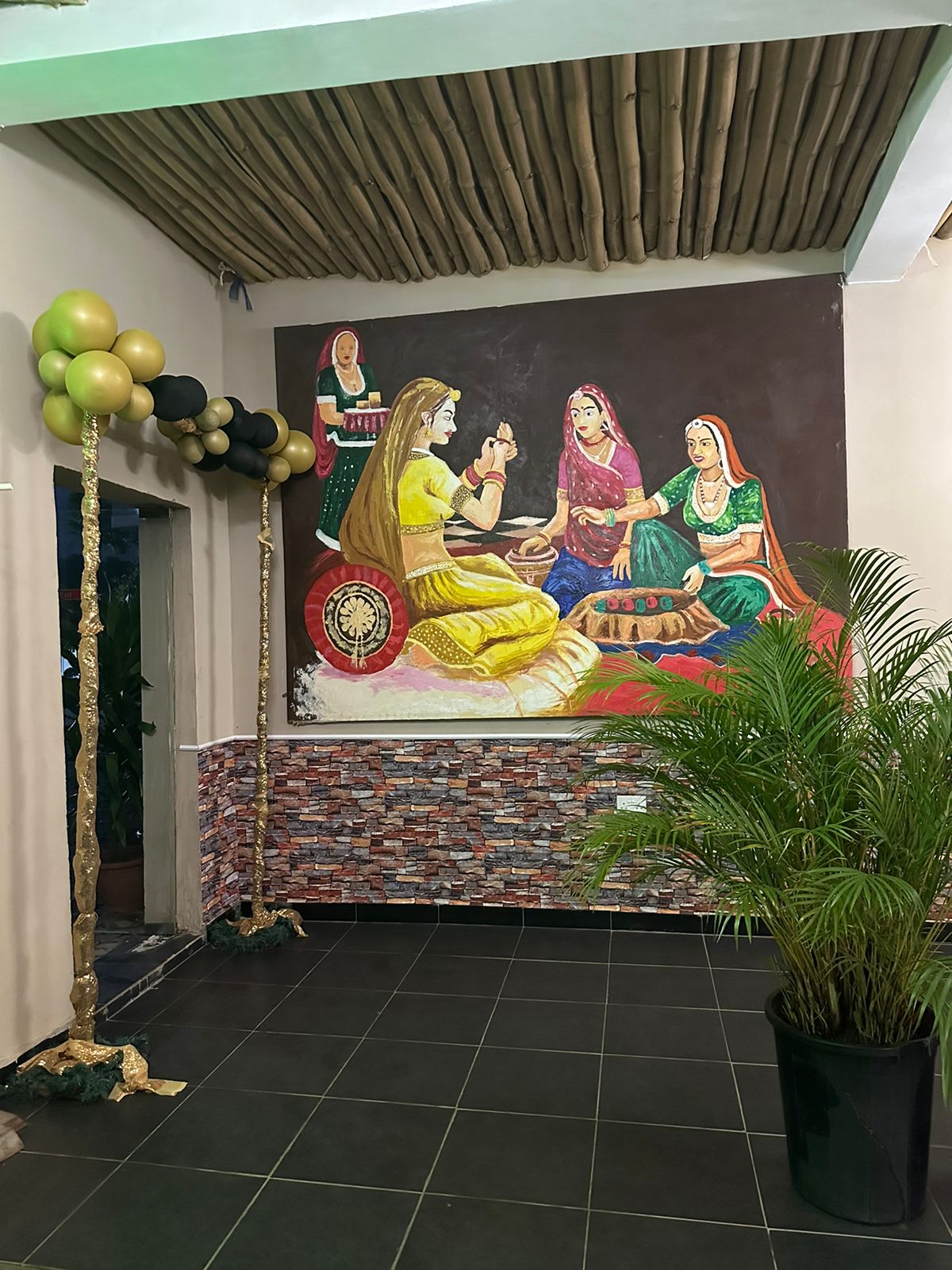 Reception and service area